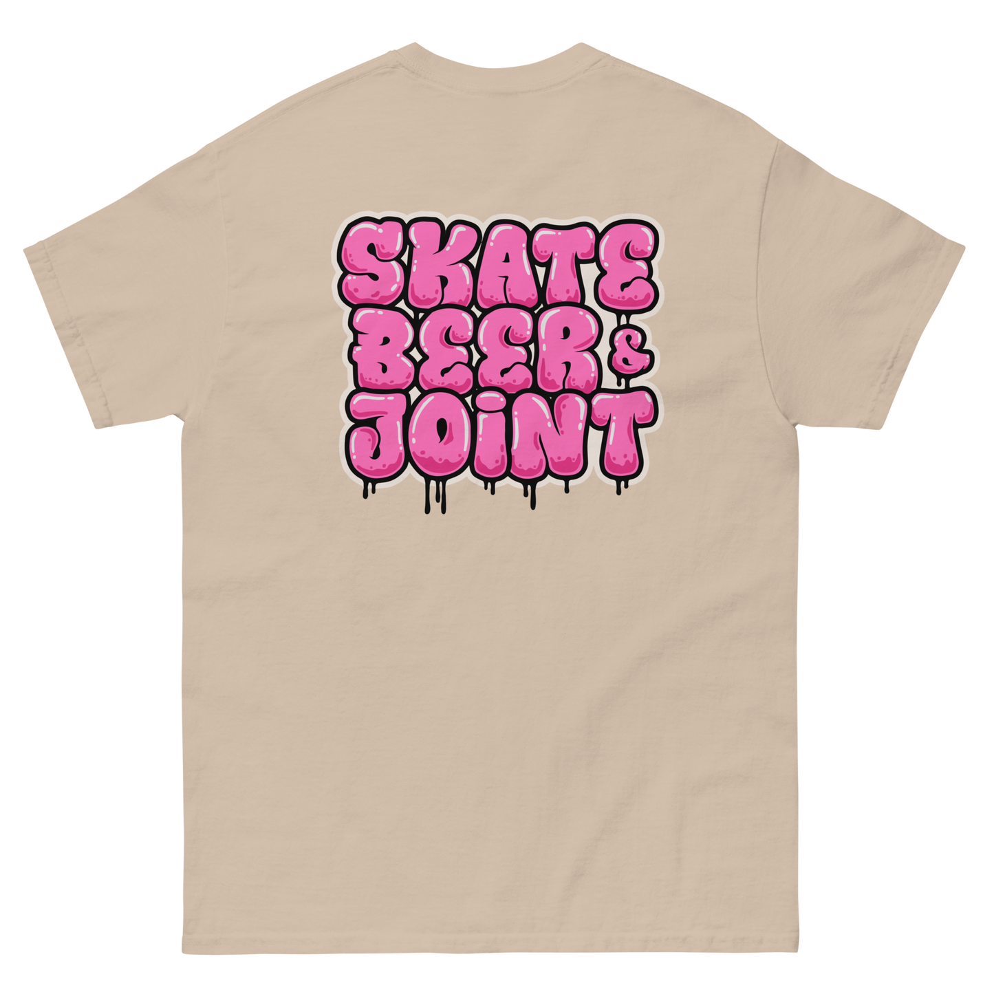 SKATE, BEER AND JOINT (Pink Graffiti)