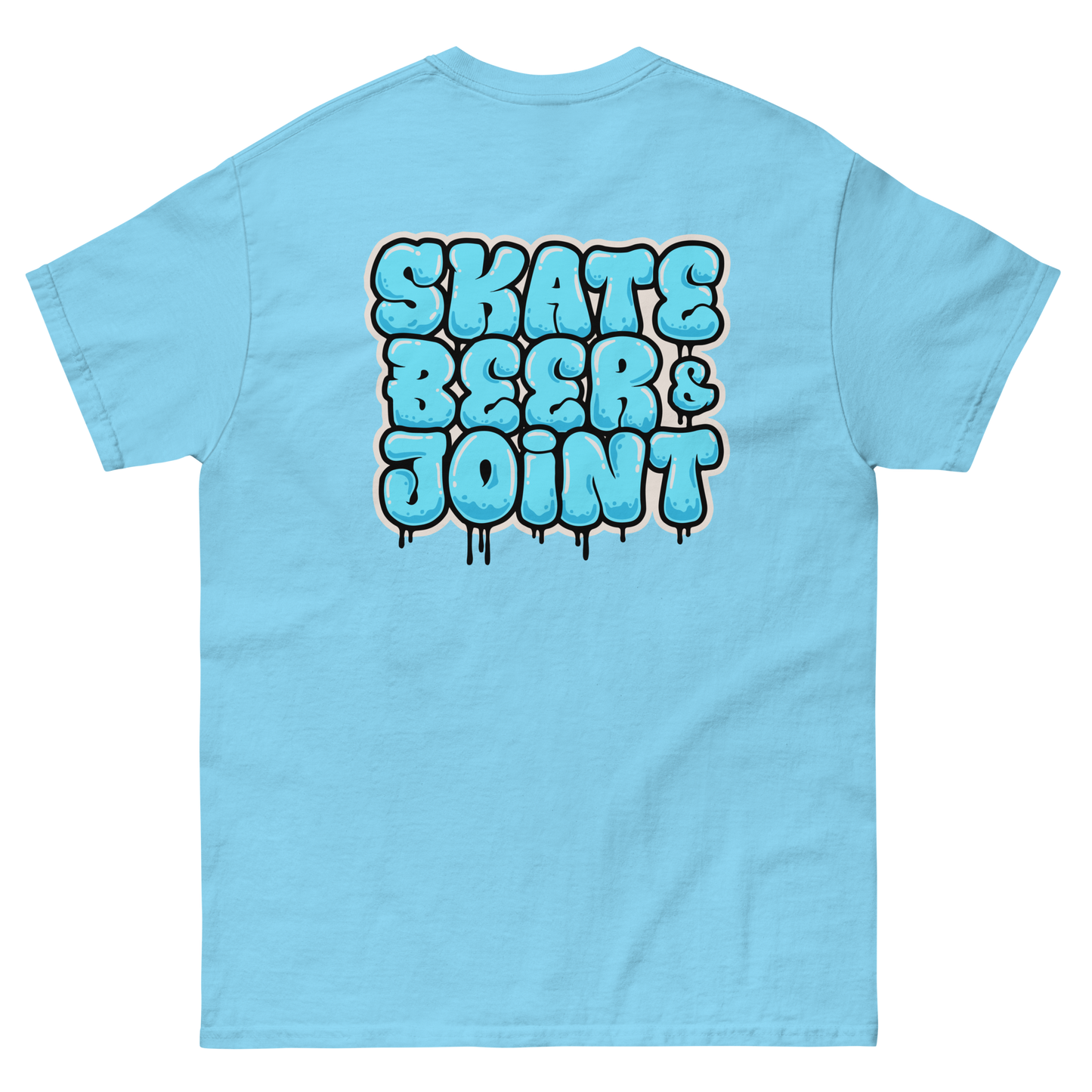 SKATE, BEER AND JOINT (Blue Graffiti)